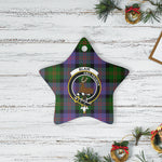 Scotstee Shop - Scotstee Shop Ornament The Blair Modern Clan Tartan Crest Star Ceramic Ornament Christmas Gift