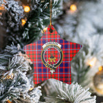 Scotstee Shop - Scotstee Shop Ornament The Cameron of Lochiel Modern Clan Tartan Crest Star Ceramic Ornament Christmas Gift