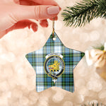 Scotstee Shop - Scotstee Shop Ornament The Campbell Dress Clan Tartan Crest Star Ceramic Ornament Christmas Gift
