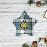 Scotstee Shop - Scotstee Shop Ornament The Campbell Dress Ancient Clan Tartan Crest Star Ceramic Ornament Christmas Gift