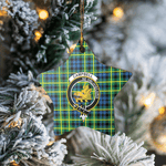 Scotstee Shop - Scotstee Shop Ornament The Campbell of Breadalbane Ancient Clan Tartan Crest Star Ceramic Ornament Christmas Gift