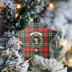 Scotstee Shop - Scotstee Shop Ornament The Stewart Clan Tartan Crest Star Ceramic Ornament Christmas Gift