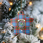 Scotstee Shop - Scotstee Shop Ornament The Crichton District Clan Tartan Crest Star Ceramic Ornament Christmas Gift