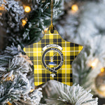 Scotstee Shop - Scotstee Shop Ornament The Barclay Dress Modern Clan Tartan Crest Star Ceramic Ornament Christmas Gift