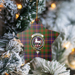 Scotstee Shop - Scotstee Shop Ornament The Cochrane Modern Clan Tartan Crest Star Ceramic Ornament Christmas Gift