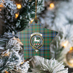 Scotstee Shop - Scotstee Shop Ornament The Cochrane Ancient Clan Tartan Crest Star Ceramic Ornament Christmas Gift
