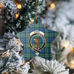 Scotstee Shop - Scotstee Shop Ornament The Baird Ancient Clan Tartan Crest Star Ceramic Ornament Christmas Gift