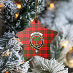 Scotstee Shop - Scotstee Shop Ornament The Cairns Clan Tartan Crest Star Ceramic Ornament Christmas Gift