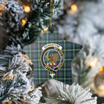 Scotstee Shop - Scotstee Shop Ornament The Bannatyne Clan Tartan Crest Star Ceramic Ornament Christmas Gift
