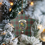 Scotstee Shop - Scotstee Shop Ornament The Buchan Ancient Clan Tartan Crest Star Ceramic Ornament Christmas Gift