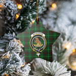 Scotstee Shop - Scotstee Shop Ornament The Beveridge Clan Tartan Crest Star Ceramic Ornament Christmas Gift