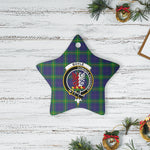 Scotstee Shop - Scotstee Shop Ornament The Boyle Clan Tartan Crest Star Ceramic Ornament Christmas Gift