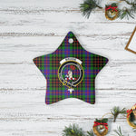 Scotstee Shop - Scotstee Shop Ornament The Brodie Hunting Modern Clan Tartan Crest Star Ceramic Ornament Christmas Gift