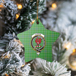 Scotstee Shop - Scotstee Shop Ornament The Currie Clan Tartan Crest Star Ceramic Ornament Christmas Gift