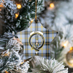 Scotstee Shop - Scotstee Shop Ornament The Bell Clan Tartan Crest Star Ceramic Ornament Christmas Gift