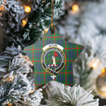 Scotstee Shop - Scotstee Shop Ornament The Aiton Clan Tartan Crest Star Ceramic Ornament Christmas Gift