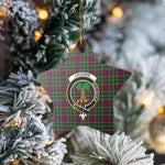 Scotstee Shop - Scotstee Shop Ornament The Crosbie Clan Tartan Crest Star Ceramic Ornament Christmas Gift