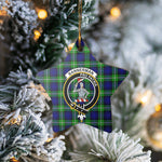 Scotstee Shop - Scotstee Shop Ornament The Bannerman Clan Tartan Crest Star Ceramic Ornament Christmas Gift