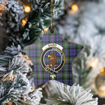 Scotstee Shop - Scotstee Shop Ornament The Baird Modern Clan Tartan Crest Star Ceramic Ornament Christmas Gift