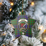 Scotstee Shop - Scotstee Ornament The Adam Clan Tartan Crest Star Ceramic Ornament Christmas Gift