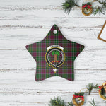 Scotstee Shop - Scotstee Shop Ornament The Crosbie Clan Tartan Crest Star Ceramic Ornament Christmas Gift