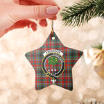 Scotstee Shop - Scotstee Shop Ornament The Anderson of Arbrake Clan Tartan Crest Star Ceramic Ornament Christmas Gift