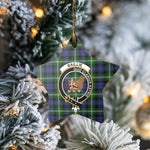Scotstee Shop - Scotstee Shop Ornament The Baillie Modern Clan Tartan Crest Star Ceramic Ornament Christmas Gift