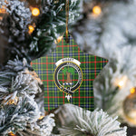 Scotstee Shop - Scotstee Shop Ornament The Bisset Clan Tartan Crest Star Ceramic Ornament Christmas Gift
