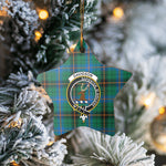 Scotstee Shop - Scotstee Shop Ornament The Davidson Ancient Clan Tartan Crest Star Ceramic Ornament Christmas Gift