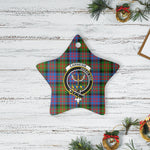Scotstee Shop - Scotstee Shop Ornament The Carnegie Ancient Clan Tartan Crest Star Ceramic Ornament Christmas Gift