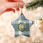 Scotstee Shop - Scotstee Shop Ornament The Campbell Dress Ancient Clan Tartan Crest Star Ceramic Ornament Christmas Gift