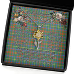 To My Beautiful Soulmate Sunflower Necklace In Your Eyes I Have Found My Home Clan MacKintosh Hunting Tartan Jewelry For Girlfriend, Tartan Sunflower Pendant Necklace, Scottish Tartan Jewelry, valentine necklace, necklace girlfriend, necklace for wife, cute necklaces for girlfriend, jewelry for girlfriend, to my soulmate necklace, to my future wife necklace