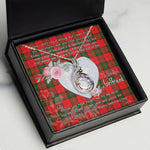 Rising Phoenix Necklace - Valentine Necklace Clan Dunbar Modern Tartan Gift for Girlfriend, Gift for My Wife Rising Phoenix Necklace
