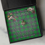 To My Beautiful Soulmate Necklace In Your Eyes I Have Found My Home Clan Elphinstone Hunting Tartan Crown Pendant Necklace