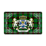 Doormat - Welcome Mat Scottish Douglas Green Clan Badge Tartan Door Mat, Plaid Doormat