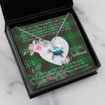 Sea Turtle Necklace Gift for My Beautiful Girlfriend Valentines Necklace Clan Fife Tartan Blue Turtle Necklace