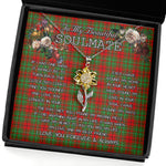 To My Beautiful Soulmate Sunflower Necklace In Your Eyes I Have Found My Home Clan Cumming Modern Tartan Jewelry For Girlfriend, Tartan Sunflower Pendant Necklace, Scottish Tartan Jewelry, valentine necklace, necklace girlfriend, necklace for wife, cute necklaces for girlfriend, jewelry for girlfriend, to my soulmate necklace, to my future wife necklace