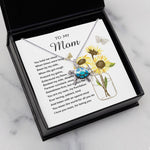 Opal Turtle Necklace - Mom Necklace Gift - To My Mom - You Mean The World For All You Do Mother's Day Necklace
