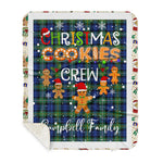 Personalized Gift Tartan Plaid Blanket Clan Campbell Argyll Ancient With Christmas Cookie Baking Crew Christmas Gift Sherpa Blanket, tartan sherpa blanket,buffalo plaid sherpa blanket,christmas sherpa blanket,Christmas Throw Blanket,green plaid sherpa blanket,green sherpa blanket