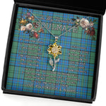 To My Beautiful Soulmate Sunflower Necklace In Your Eyes I Have Found My Home Clan Lockhart Tartan Jewelry For Girlfriend, Tartan Sunflower Pendant Necklace, Scottish Tartan Jewelry, valentine necklace, necklace girlfriend, necklace for wife, cute necklaces for girlfriend, jewelry for girlfriend, to my soulmate necklace, to my future wife necklace