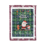 Personalized Gift Tartan Plaid Blanket Clan MacThomas Ancient With Funny Santa Snowman Reindeer Merry Christmas Fleece Blanket, Home Living Room, Plaid Blanket, Tartan Blanket, Scottish Blanket, Buffalo fleece blanket, Christmas Blanket