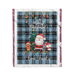 Personalized Gift Tartan Plaid Blanket Clan Clark With Funny Santa Snowman Reindeer Merry Christmas Fleece Blanket, Home Living Room, Plaid Blanket, Tartan Blanket, Scottish Blanket, Buffalo fleece blanket, Christmas Blanket