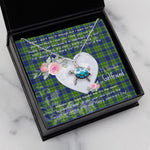 Sea Turtle Necklace Gift for My Beautiful Girlfriend Valentines Necklace Clan Dixon Tartan Blue Turtle Necklace