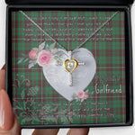 Gift For My Beautiful Girlfriend Necklace Valentine Necklace Clan MacKinnon Hunting Ancient Tartan Cross Dancing Necklace Scottish Tartan Jewelry