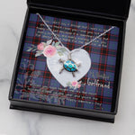 Sea Turtle Necklace Gift for My Beautiful Girlfriend Valentines Necklace Clan Rutherford Hunting Tartan Blue Turtle Necklace