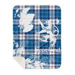 Sherpa Blanket - Tartan Blanket Thistle and Lion Scottish Clan Muirhead Blue Plaid Blanket, plaid sherpa blanket queen,purple sherpa blanket,queen sherpa blanket,queen size sherpa blanket,red sherpa blanket,scottish tartan blankets,sherpa blanket,sherpa christmas blanket