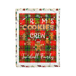 Personalized Gift Tartan Plaid Blanket Clan Turnbull With Christmas Cookie Baking Crew Christmas Gift Blanket, Plaid Blanket, Christmas Fleece Blanket, Christmas Blanket, Tartan Blanket, Scottish Blanket, Scotland Blanket, Family Name Blanket, Custom Blanket, Personalized Blanket
