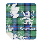 Sherpa Blanket - Tartan Blanket Thistle and Lion Scottish Clan Sutherland Old Ancient Plaid Blanket, plaid sherpa blanket queen,purple sherpa blanket,queen sherpa blanket,queen size sherpa blanket,red sherpa blanket,scottish tartan blankets,sherpa blanket,sherpa christmas blanket