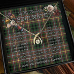 To My Beautiful Soulmate Necklace In Your Eyes I Have Found My Home Clan Buchanan Hunting Tartan Wishbone Dancing Necklace