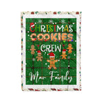 Fleece Blanket - Personalized Gift Tartan Plaid Blanket Clan Mar Hunting With Christmas Cookie Baking Crew Christmas Gift Fleece Blanket